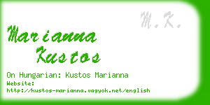 marianna kustos business card